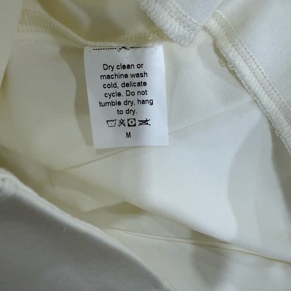 Prime of Lime Alison Cream High Waisted Wide Leg pants in Sz Medium - Picture 3 of 11